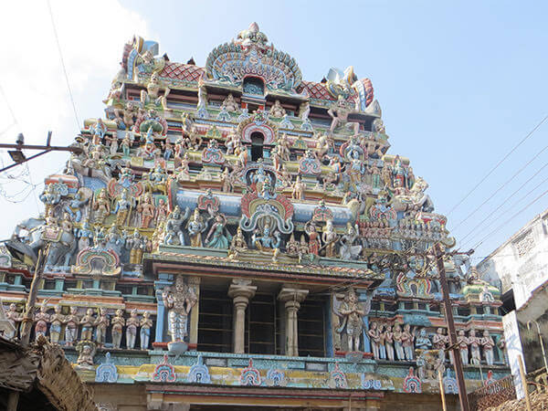 view of the highly ornate temple front