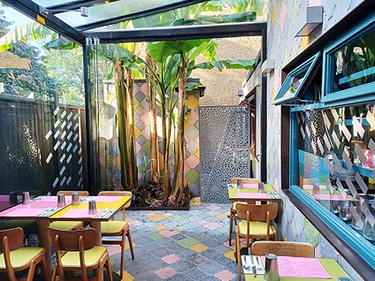 view of the restaurant garden